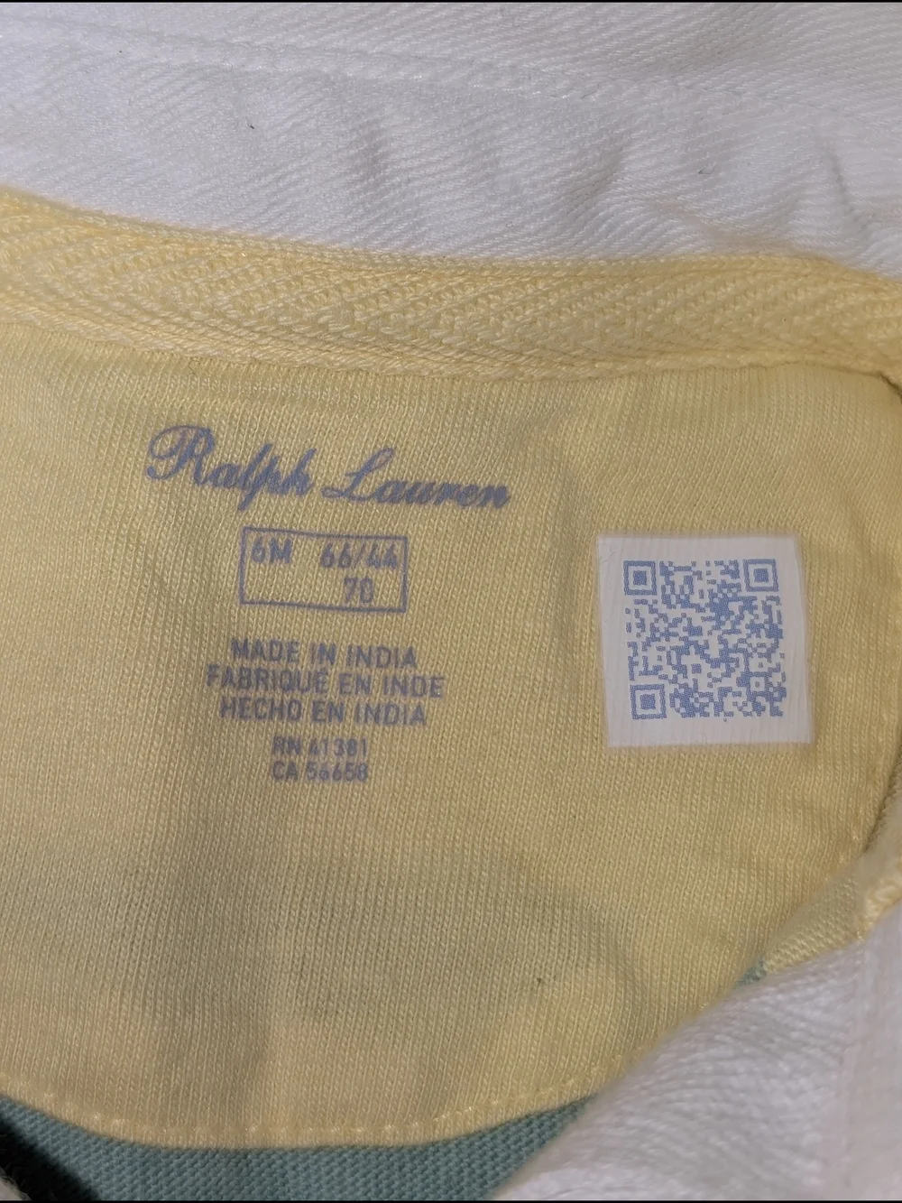 Ralph Lauren Baby Boys Striped Polo Cotton Romper 6Mo. Green White Blue Yellow